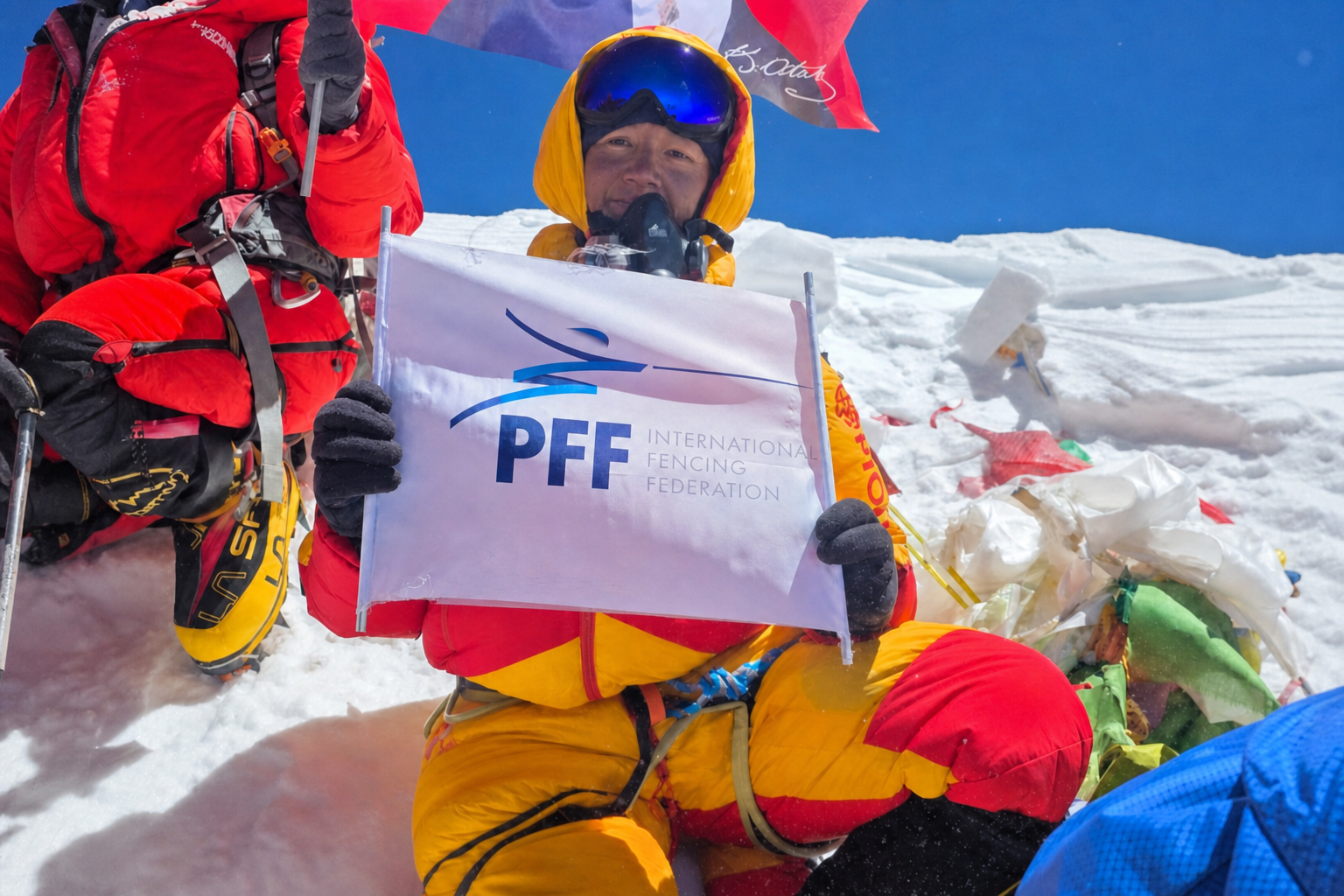 Nepalese fencer Anita Karki raises PFF flag on summit of Mount Everest
